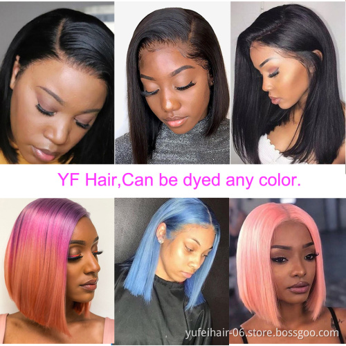 Dropshipping Virgin Brazilian Bob Human Hair Wig For Black Women,Natural 100 raw Virgin Hair Human Lace Wigs Bob Wigs